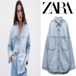 ZARA 자라 루즈핏 데님 셔츠 자켓