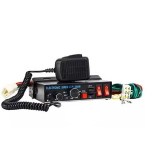 차량용 확성기 응급차 무선 마이크 24v 사이렌 12v, 12V 200W 호스트 + 메가폰 단일 스피커, 1개