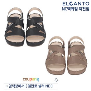 [엘칸토 셀러 ND] (세일 특가) 여성 염소가죽 투웨이 샌들 4cm LCWW44U326
