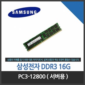 삼성전자 삼성전자(정품) DDR3 16G PC3-12800R 1600MHZ ECC REG 서버용 (PC에 호환안됨) DIMM ~SS153, 1개