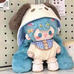 하츠네 미쿠 솜인형 솜깅이 아이돌 인형옷, 당근 강아지 의상(신발제외), 20cm 뼈대있음, 1개