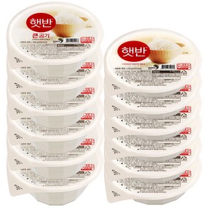 예이니식품 CJ 햇반 큰공기300g 6개+중간공기200g 6개(총12개), 1세트