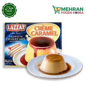 LAZZAT Ceme Caamel Desset Mix with Topping 85g 크림 카라멜 디저트, 1개