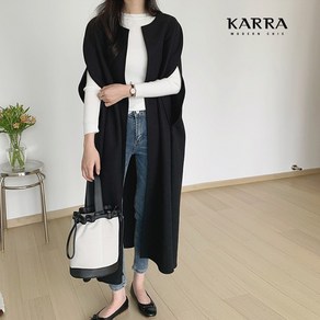 KARRA 루즈라운드넥코트_A3F0683