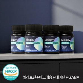 에이브랩 식물성 멜라토닌 2.5mg 함유 멜라조이 식약처 인증 HACCP 테아닌 가바 마그네슘 함유 800mg, 3개, 30정