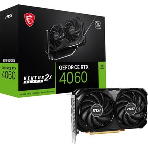 MSI GeFoce RTX 4060 VENTUS 2X BLACK 8G OC 그래픽 보드 VD8560