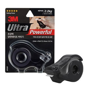 3M 스카치 초강력 양면테이프 커터기 UPC207 24mm x 0.7m, 1개