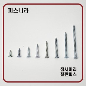 피스나라 철판피스 철판피스 나사못 피스못 접시형 철피스, 4 X 38_500EA, 1개