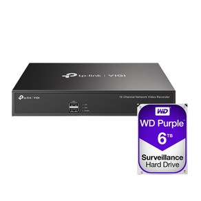 티피링크 VIGI NVR1016H＋6TB HDD 16채널 CCTV NVR 녹화기 세트, 1개