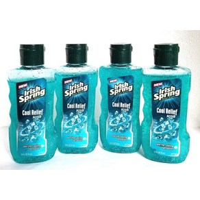 샤워 젤 바디샴푸 바디 클렌져 소프 4팩 IRISH SPRING 워시 COOL RELIEF 스크럽 2.5 fl 온스(1온스=약30g) ea 여행용 Size, 4개, 74ml