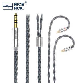 N5005케이블 호환 NiceHCK GeyFlag HiFi 7N OCC 및 6N OFC 혼합 업그레이드 2 핀 정전식 반응 모듈 없음, 1개, 1) 4.4mm with 0.78 2Pin