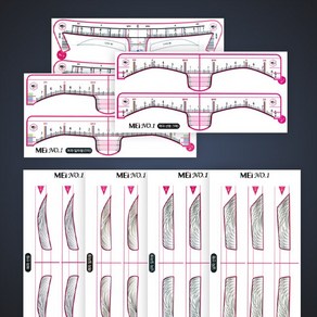 뷰티하이 눈썹 디자인 스티커자 7종 반영구 눈썹문신 시술 반영구화장재료 연습, T자 일반형, 20개