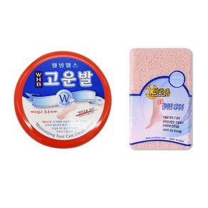 웰빙헬스 WHB 고운발 풋크림 100g + 세라폼 미들 발각질제거기, 1개