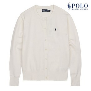 [POLO RALPH LAUREN] 여성 코튼 블렌드 가디건 내추럴