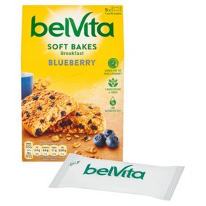 [영국발송] 4팩 5개입 벨비타 브렉퍼스트 소프트 베이크 블루베리 비스킷 Belvita Beakfast Soft Bakes Bluebey 250G, 4개