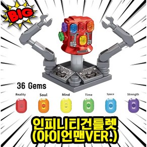 [큐브월드] 캡틴 아메리카 : 브레이브 뉴 월드 호환블록 브릭 피규어 캡틴아메리카/팔콘/벌쳐/타노스, 21. 인피니티건틀렛(아이언맨ver.), 1개