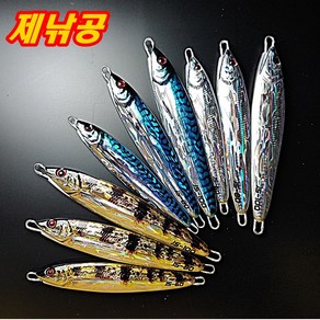 리얼베이트 지그 40g~100g 지깅 낚시 제낚공 메탈지그, F세미롱 크롬지그 60g, 1개, 리얼베이트 고등어, 60g