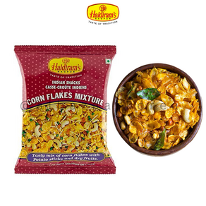 Haldiams Con Flakes Mixtue Spicy Indian Snack 할디람 콘플레이크 믹스 매콤한 인도 스낵, 3개, 150g