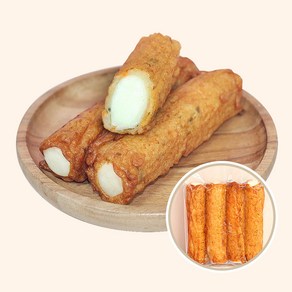 산아푸드 휴게소 간식 핫바 (옵션.05) 수제 가래떡 빵빵 어묵바, 1개, 500g