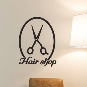 Hair shop 가위 미용실 표시 스티커