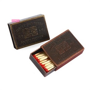 휴대용 압력 금속 성냥갑 상자 레트로 성냥 케이스 573613mm Esyuse 증정, 04 Matchbox sticke, 1개