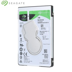 Seagate 1 테라바이트 2.5 인치 내장 HDD 노트북 하드 디스크 드라이브 7mm 5400RPM SATA 6 기가바이트/초 128MB 캐시 quotHDD, [01] 1T, 1T, 없음