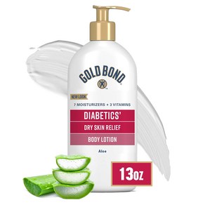 Gold Bond Diabetics' Dy Skin Relief Body Lotion 13 oz. with Aloe to Moistuize & Soothe, 368g, 1개