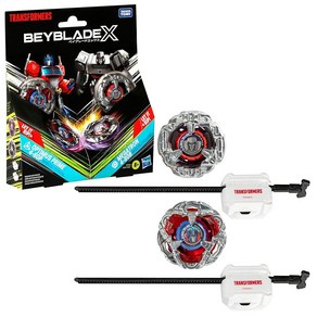 Beyblade X 트랜스포머 콜랩 옵티머스 프라임 460P vs. 메가트론 480B 멀티팩 세트 탑 2개 및 발사기 배틀링 장난감 아마존 독점 1393297, 1개