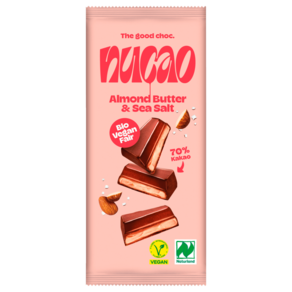 누카오 Nucao 친자연 초콜릿 아몬드 버터 & 씨솔트 비건, 1개, 125g