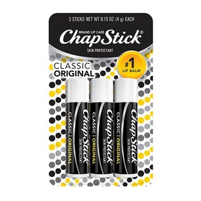 ChapStick 클래식 립밤 오리지날 0.15온스 3개입 낱개포장 (당일 출고 5일 내 배송 완료)