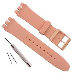 교체용 방수 젤리 실리콘 고무 시계 스트랩 밴드 스와치용 액세서리 16mm 20mm, [15] Cosmetic, [01] 16mm, 06 라이트 핑크 화이트, 04 16mm, 한개옵션2