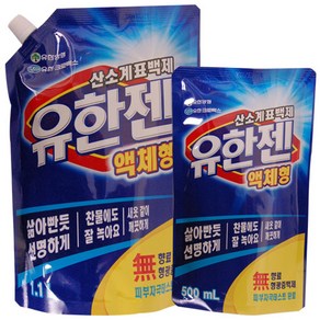 유한젠 산소계 표백제 액체형 리필 1.1L+600ml, 1개, 600ml