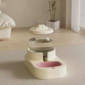 우아지오 반려동물 반자동 급수기, 1개, 벚꽃핑크