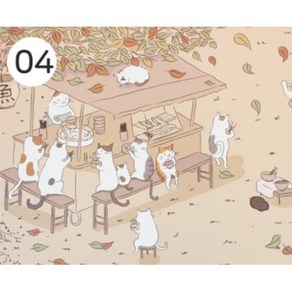 레벤호프 식탁매트 4종류 택1 일러스트매트, 04[Snack cat], 1개