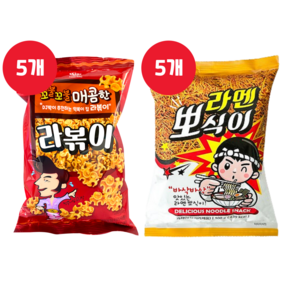 푸드킹 라멘뽀식이 100g 5개 + 매콤한 라볶이 80g 5개 (총10개)