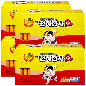 진주햄 천하장사Q 1000g (10gx100개입), 1kg, 4개