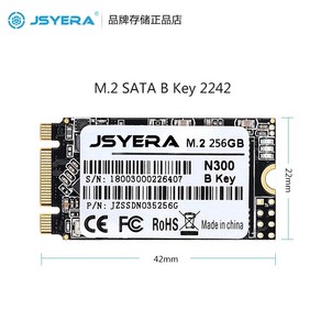 JSYERA M.2 SSD 2242 256GB HDD 22x42mm NGFF B 키 M2 SATA 솔리드 스테이트 하드 디스크, 10 DDR3 2G 1600 Laptop, 한개옵션1