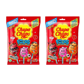 츄파춥스 얼굴모양 롤리팝 막대사탕 35개입x2개 Chupa Chups Faces Flat Lollipops, 2개, 210g