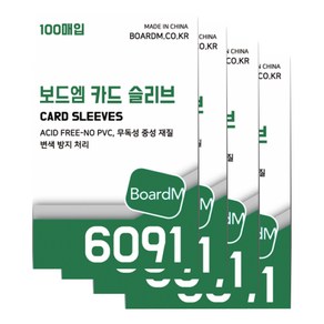 보드엠 프리미엄 카드 슬리브 6091 두꺼움 60 x 90 호환 포카 포토카드 슬리브, 6091 두꺼움 400매, 1개