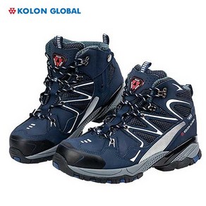 KOLON 코오롱글로벌 6인치 끈 메쉬 논슬립 안전화 KG-601N 네이비