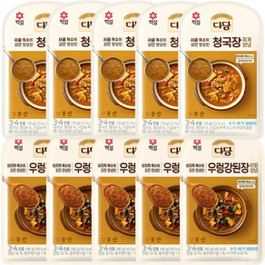 [제일제당] 다담 순두부/된장찌개 외 양념 10팩 세트, 130g, 1개