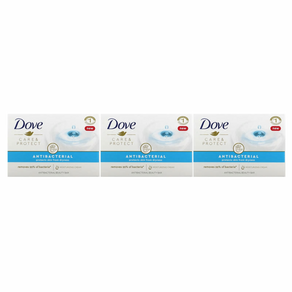 도브 Dove 케어 and 보호 안티박테리아 뷰티 바 3개입 각 90g(3.17oz) DVE-02624, 90g