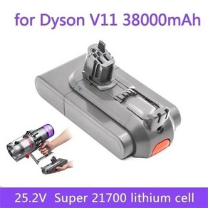 다이슨 V11 앱솔루트 V11 동물 리튬 이온 진공 청소기용 충전식 배터리 슈퍼 리튬 셀 38000mAh 신제품, 한개옵션1, 01 6000mAh, 01 6000mAh