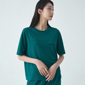 [지센] 여성 [에센셜] 포켓 셋업 5부 티셔츠 EDKSH323_[2컬러]