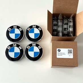 BMW 휠캡 허브캡 68mm (36136783536) 4개 세트 한대분, 68mm (E/F바디) Black/White, 1개
