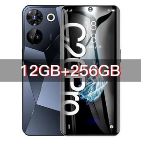 2024 C20po 정품 스마트폰 글로벌 버전 휴대폰 언락폰 5G 7.3HD 16G + 1TB 8000mAh 신제품, 한개옵션1, 01 Black 12G  256GB