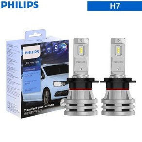 안개등전구 필립스 LED H1 H3 H4 H7 H11 Ultinon Po3101 12V 24V 6000K 밝은 흰색 9005 HB4 9006 HIR2 9012 자동 헤드라이트 램, [05] H7, 1개