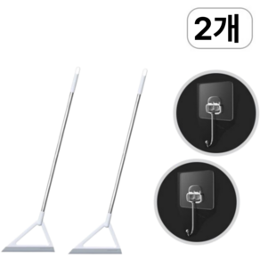 무만 다용도 실리콘 빗자루 먼지제거 스퀴지 스크래퍼 1+1, 화이트, 2개