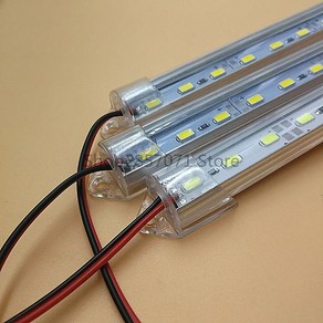 SMD 5730 5630 LED 하드 리지드 스트립 바 라이트 알루미늄 쉘 PC 커버 라이트 5730 공장 DC 12V 24V 5 개 50cm, WHITE, milky, 5개