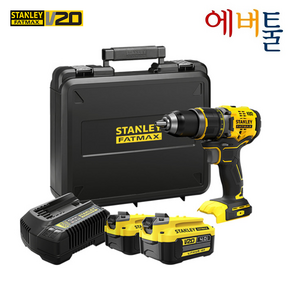 스탠리 SBD720M2K FATMAX 20V 브러쉬리스 드릴 드라이버 - 풀세트(본체 배터리2개 충전기 케이스), 1개